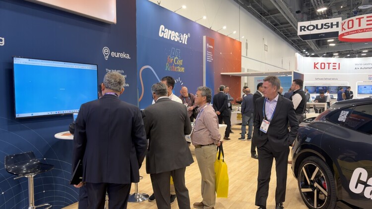 Attendees visiting Caresoft Global's stand- CES 2026