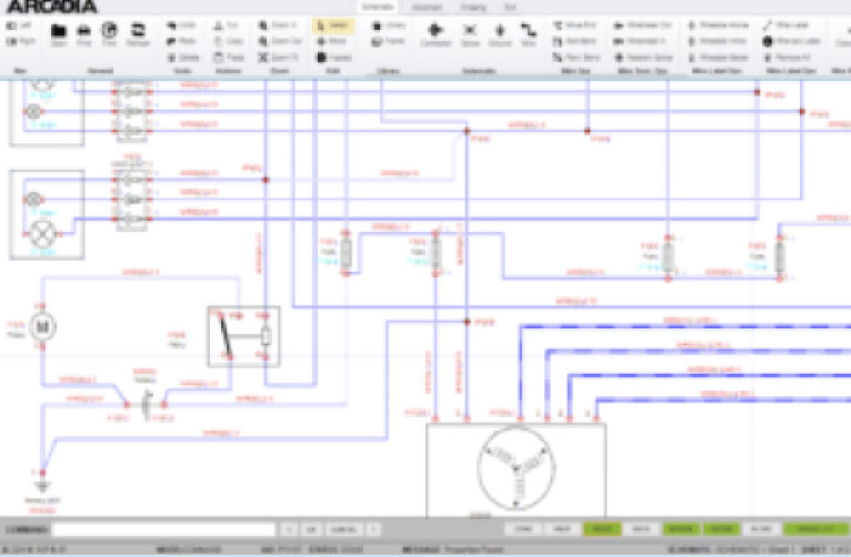 Arcadia wire harness design software screenshot