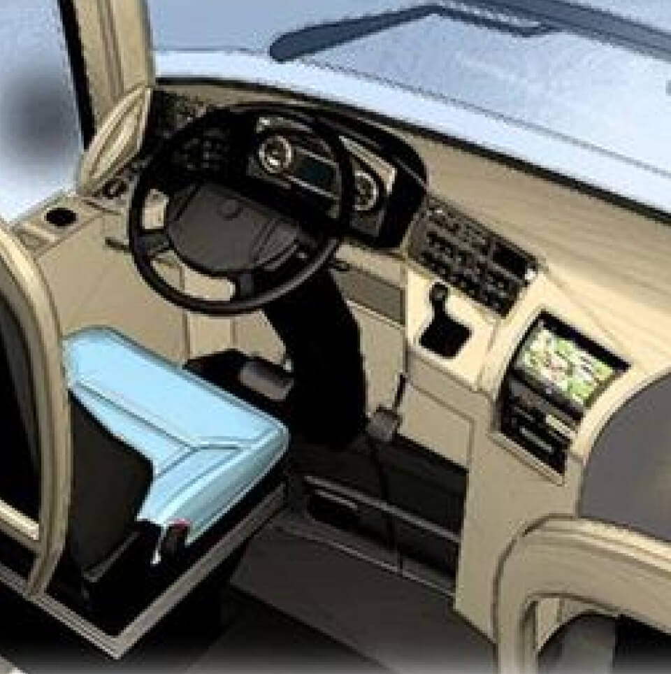 Commercial vehicles bus dashboard