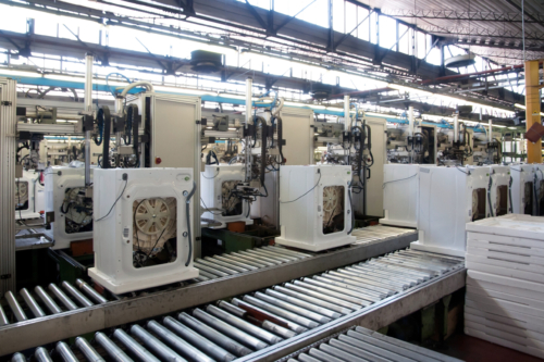 Factory washing machine production